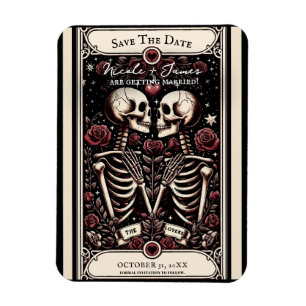 DIE LIEBENDE Tarot Skelett Liebe Save the Date Magnet