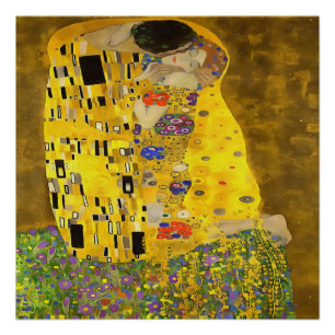 Die Liebenden küssen feine Kunst Acrylmalerei Poster