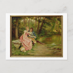 Die Liebenden (Öl auf Leinwand) Postkarte