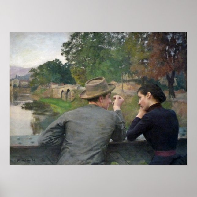 Die Liebenden, Poster von 1888 (Vorne)