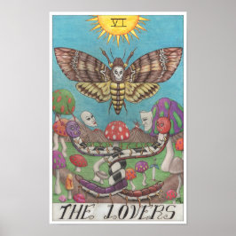 Die Liebenden Tarotkarte Poster