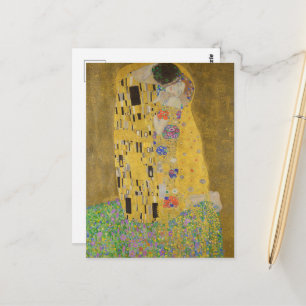 Die Liebenden, umschlungen von Gustav Klimt Postkarte