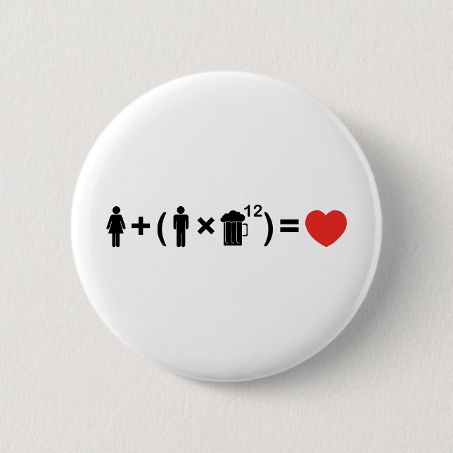 Die Liebesgleichung für Männer Button (Vorderseite)