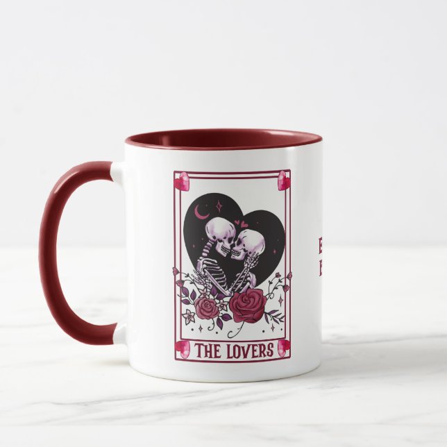 Die Liebhaber des Skeletts - Valentinstag - Tasse (Links)