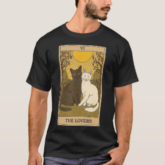 Die Liebhaber des Vintagen Tarots der Zauberkatze T-Shirt