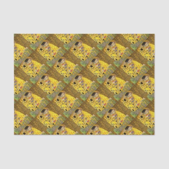 Die Liebhaber küssen Kunstharz akryllische Malerei Seidenpapier (Vorderseite)