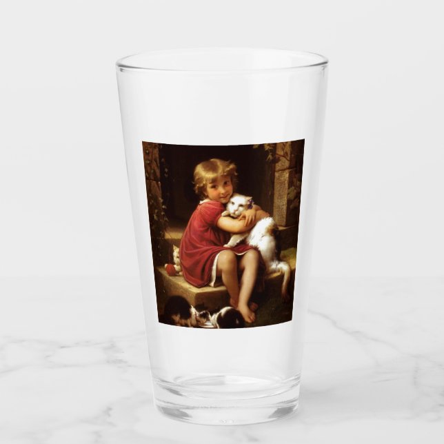 Die Lieblingskatze des jungen Mädchens (Perrault) Glas (Vorderseite)