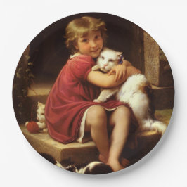 Die Lieblingskatze des jungen Mädchens (Perrault) Pappteller