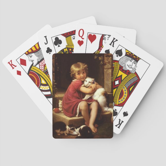 Die Lieblingskatze des jungen Mädchens (Perrault) Spielkarten (Rückseite)