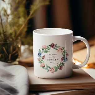 Die liebste MUTTER aller Zeiten Blumenkranz Kaffeetasse
