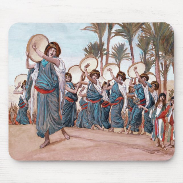 "Die Lieder der Freude", jüdisches Kunstgeschenk Mousepad (Vorne)