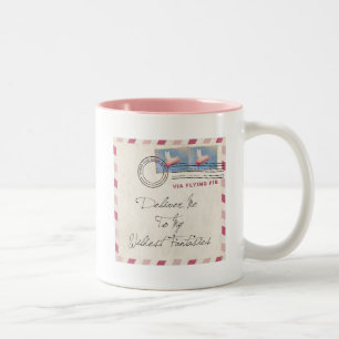 Die Lieferung erfolgt per Flying Pig Zweifarbige Tasse