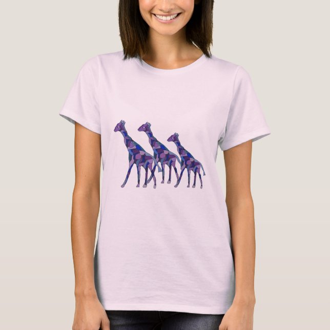Die lila Giraffe T-Shirt (Vorderseite)