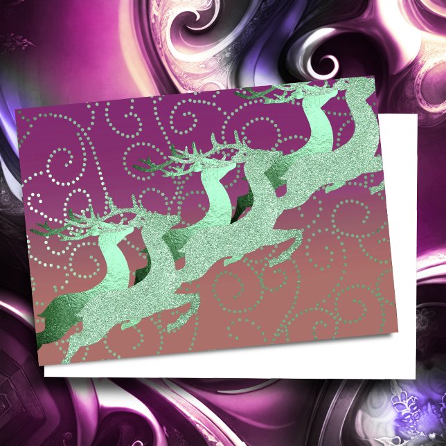 Die Lila Münzkiste des Weihnachtsmanns Feiertagskarte (Von Creator hochgeladen)