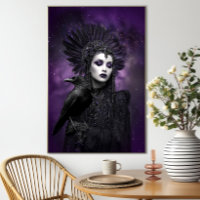 Die Lila schwarze Raven-Goddess-Kunst der Morrigad