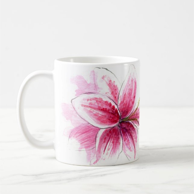 Die Lily-Tasse von Hether French Henry Kaffeetasse (Links)