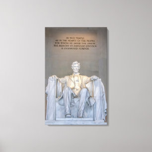 Die Lincoln-Gedenkstatue mit Angebotsaufschrift ka Leinwanddruck