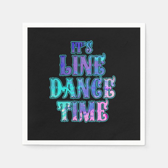 Die Line Dance Time Line tanzt Rodeo sticht Gesche Serviette (Vorderseite)