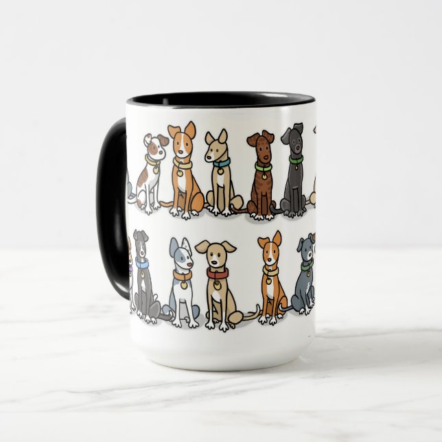 Die Lineup Hund-Tasse Tasse (Vorderseite Links)