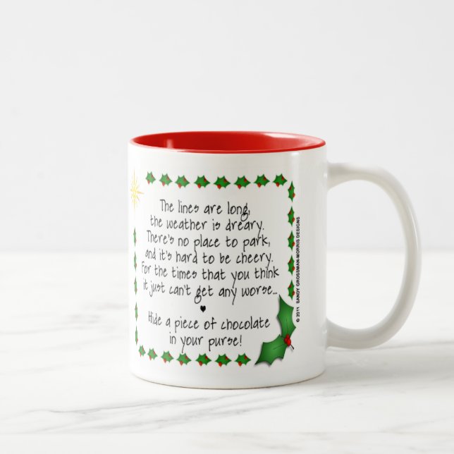 Die Linien sind… lang Zweifarbige Tasse (Rechts)
