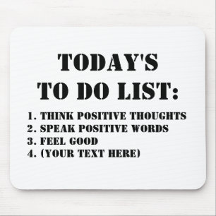 Die Liste der Aufgaben von heute: Mousepad