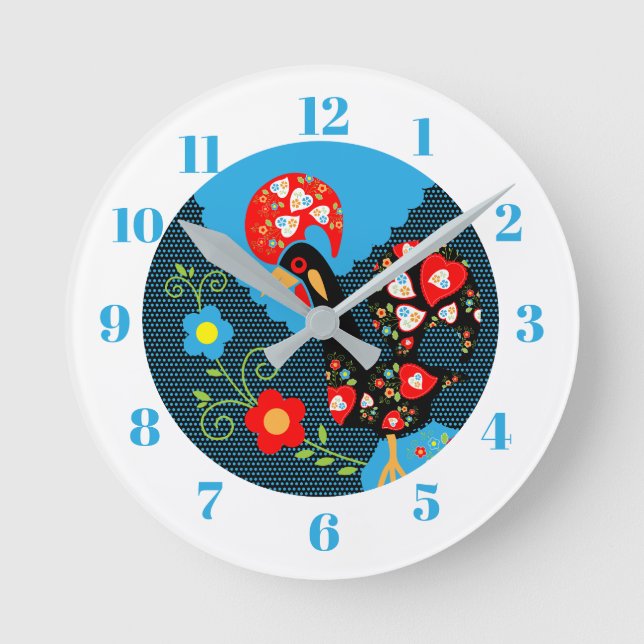 Die Liste Portugals Runde Wanduhr (Vorderseite)