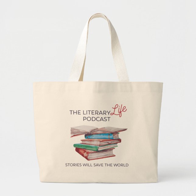 Die Literatur-Tote-Tasche Jumbo Stoffbeutel (Vorne)