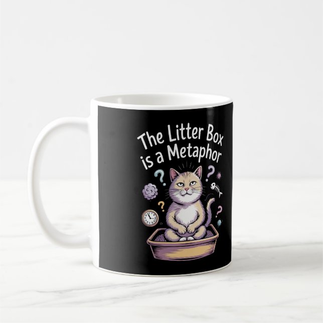Die Litterbox ist eine Metapher Kaffeetasse (Links)