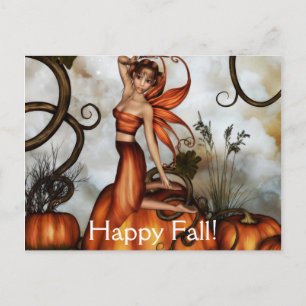 Die Little Pumpkin Fairy Postcard von Emma Marlow Postkarte