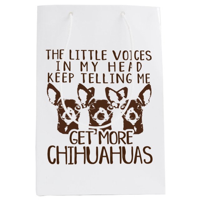 Die Littles Stimmen erhalten mehr Chihuahua Mittlere Geschenktüte (Vorderseite)