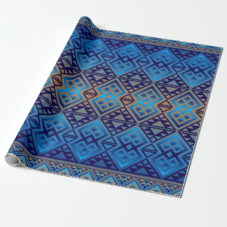 Die Lodge (blau) Geschenkpapier