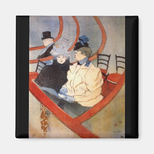 Die Loge 2 von Toulouse-Lautrec Magnet (Vorne)