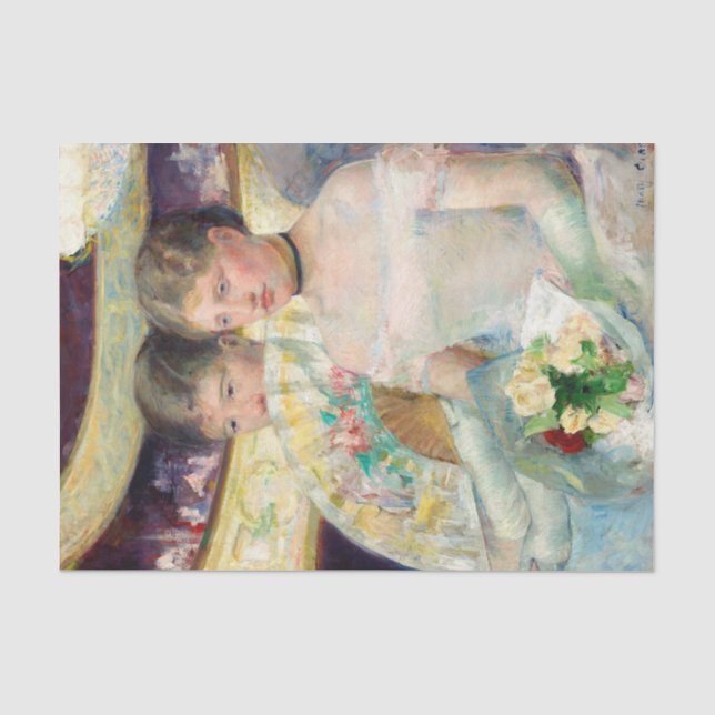 Die Loge von Mary Cassatt Seidenpapier (Vorderseite)
