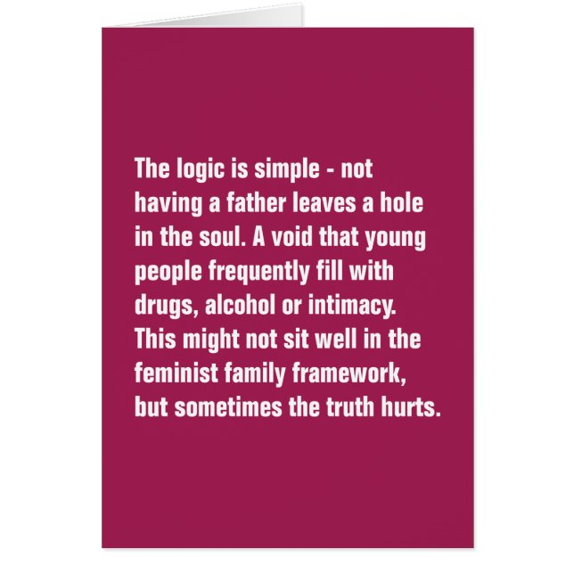 Die Logik ist - einen einfach Vater nicht, habend… (Vorne)