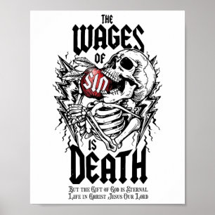 Die Löhne des Sohnes sind das Todesskelett Poster