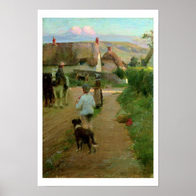 Die Loiter, 1888 (Öl auf Leinwand) Poster (Vorne)