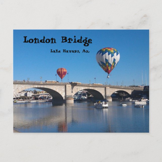 Die London Bridge, Lake Havasu, Az. Postkarte (Vorderseite)