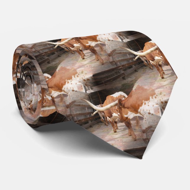 Die Longhorns des Cattlemans Krawatte (Gerollt)