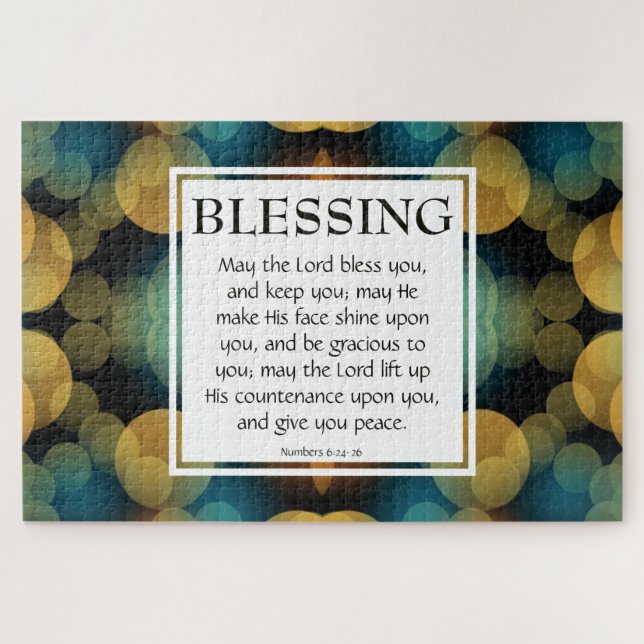 DIE LORD BLESS YOU number 6:24 BLESSING 20"x30" Puzzle (Horizontal)
