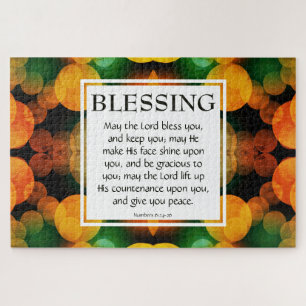 DIE LORD BLESS YOU number 6:24 BLESSING 20"x30" Puzzle