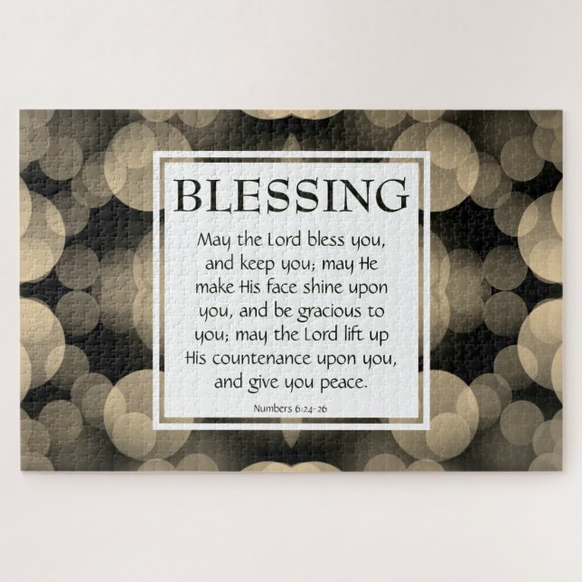 DIE LORD BLESS YOU number 6:24 BLESSING 20"x30" Puzzle (Horizontal)