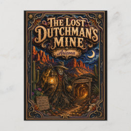 Die Lost Dutchman-Mine Arizona Popcut Legenden Postkarte