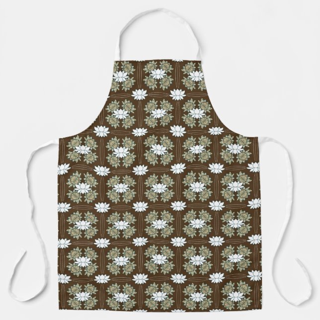 Die Lotus All-over-Print-Schürze Schürze (Vorderseite)