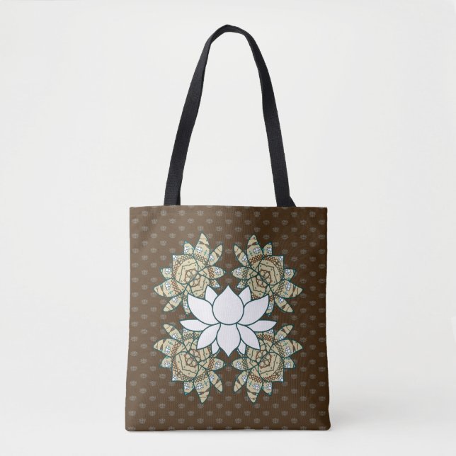 Die Lotus All-Over-Print-Tasche (Vorderseite)