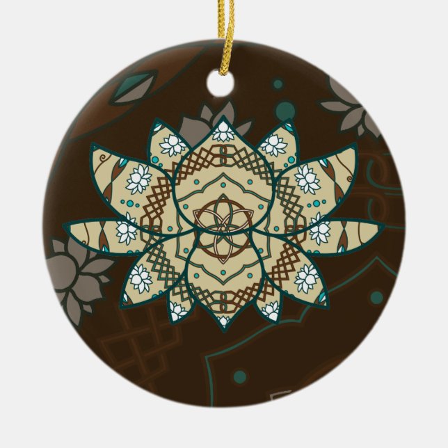 Die Lotus-Ornament Keramikornament (Vorne)