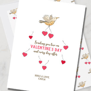 Die Love Bird Valentine's Day Holiday Card senden Feiertagskarte