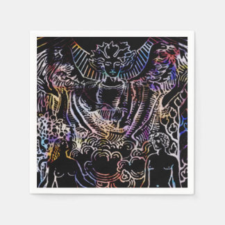 Die Lovers Tarot Card Black Serviette