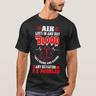 Die Luft geht in und aus dem Blut über die Medizin T-Shirt