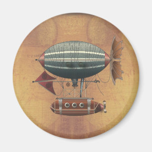 Die Luftschiff-Aleute Steampunk Flugmaschine Magnet