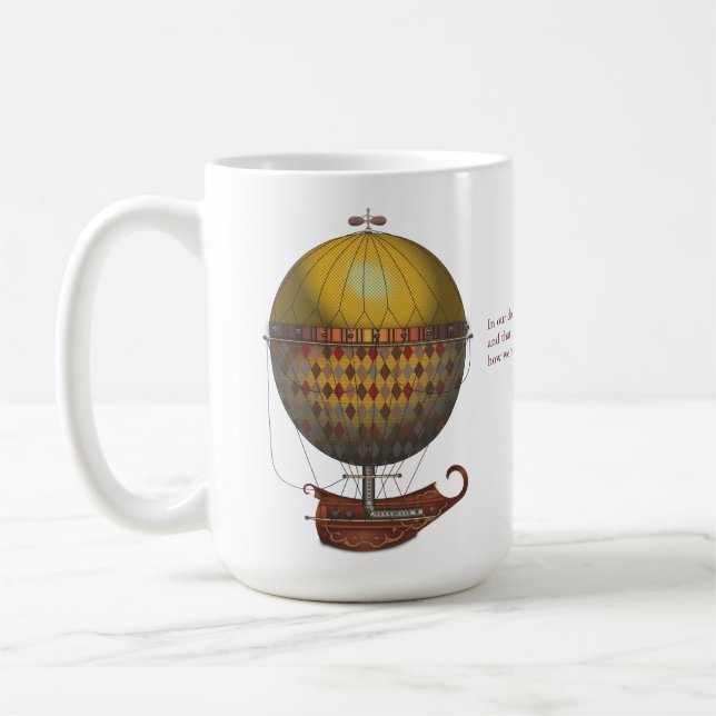 Die Luftschiff Nautisme Steampunk Flugmaschine Tasse (Links)